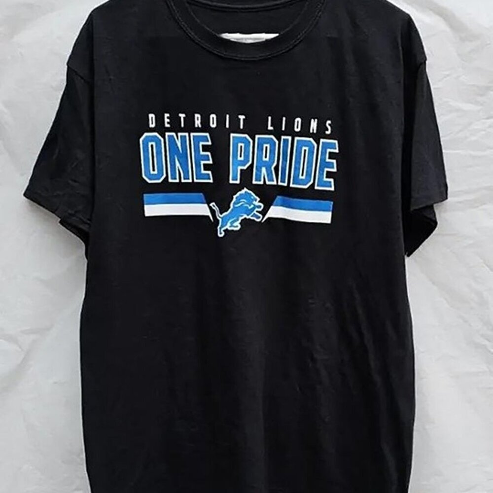 One Pride NFL Detroit Lions Football Fan Classic Graphic Game Day Pride T-Shirt
